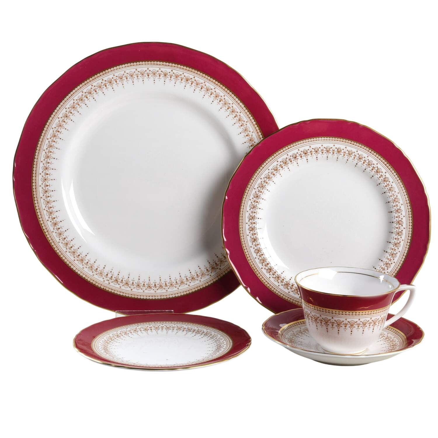 Regency Ruby 5 Piece Place Setting by Royal Worcester-1