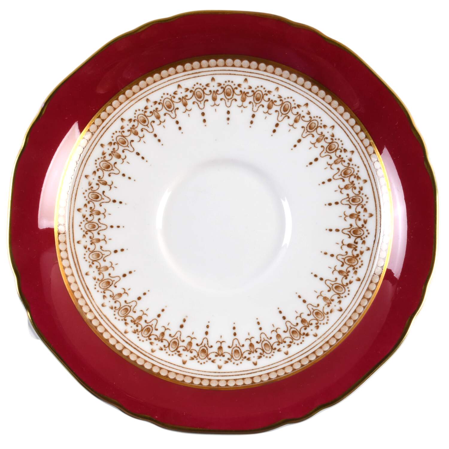 Regency Ruby Saucer for Flat Cup by Royal Worcester-1