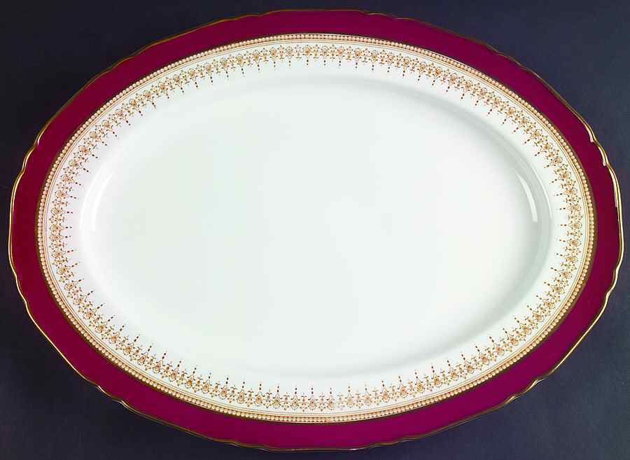 Regency Ruby 15" Oval Serving Platter by Royal Worcester-1