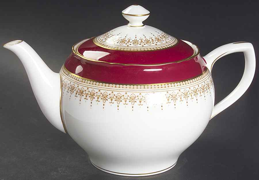 Regency Ruby Teapot & Lid by Royal Worcester-1