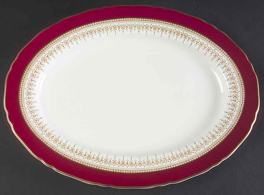 Regency Ruby 13" Oval Serving Platter by Royal Worcester-1