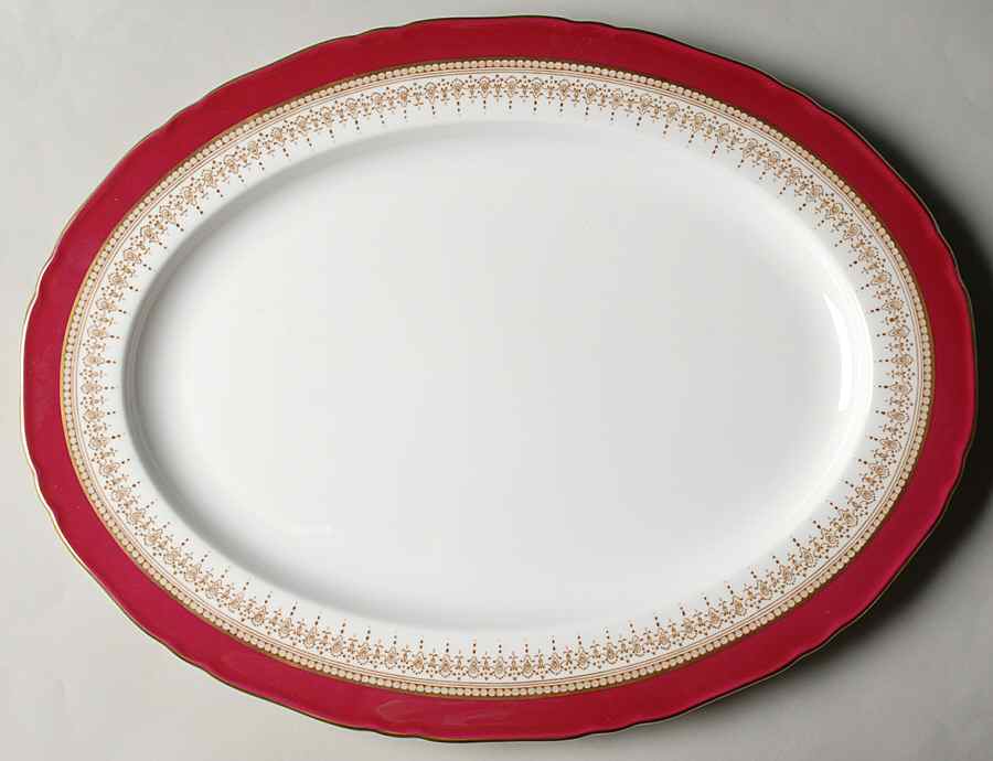 Regency Ruby 16" Oval Serving Platter by Royal Worcester-1