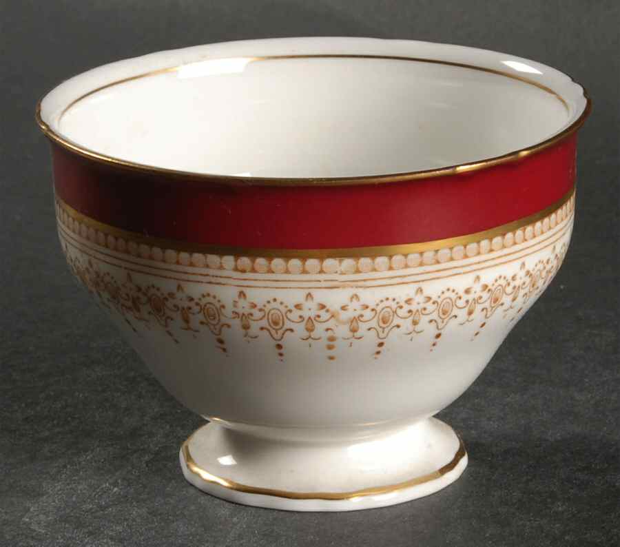 Regency Ruby Open Sugar Bowl by Royal Worcester-1