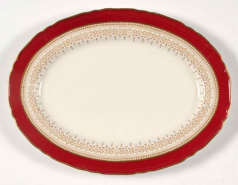 Regency Ruby 10" Oval Serving Platter by Royal Worcester-1