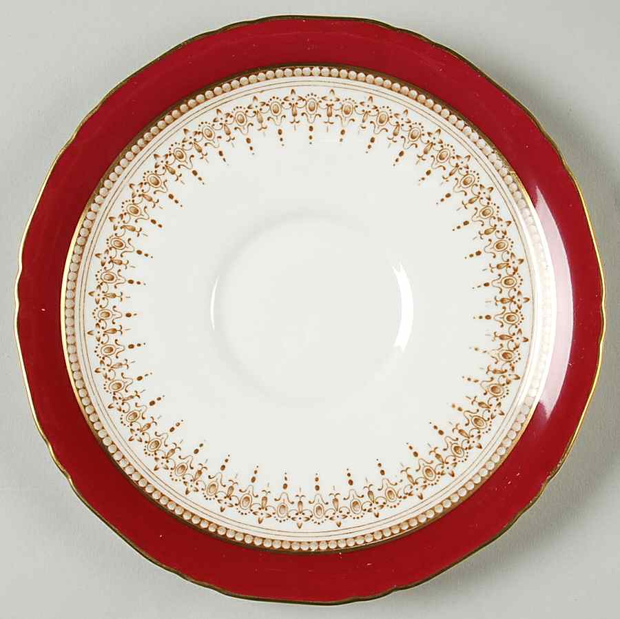 Regency Ruby Saucer for Flat Cream Soup Bowl by Royal Worcester-1