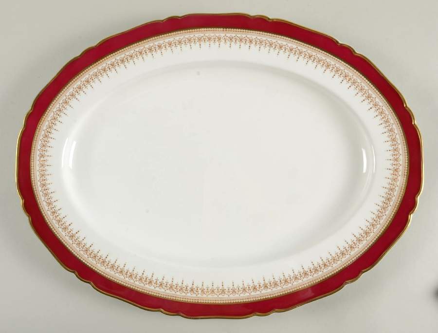 Regency Ruby 17" Oval Serving Platter by Royal Worcester-1
