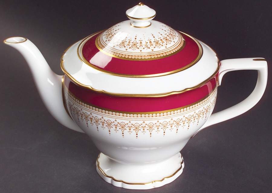 Regency Ruby Teapot & Lid by Royal Worcester-1
