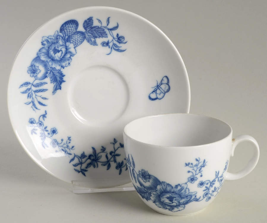 Rhapsody Flat Cup & Saucer Set by Royal Worcester-1