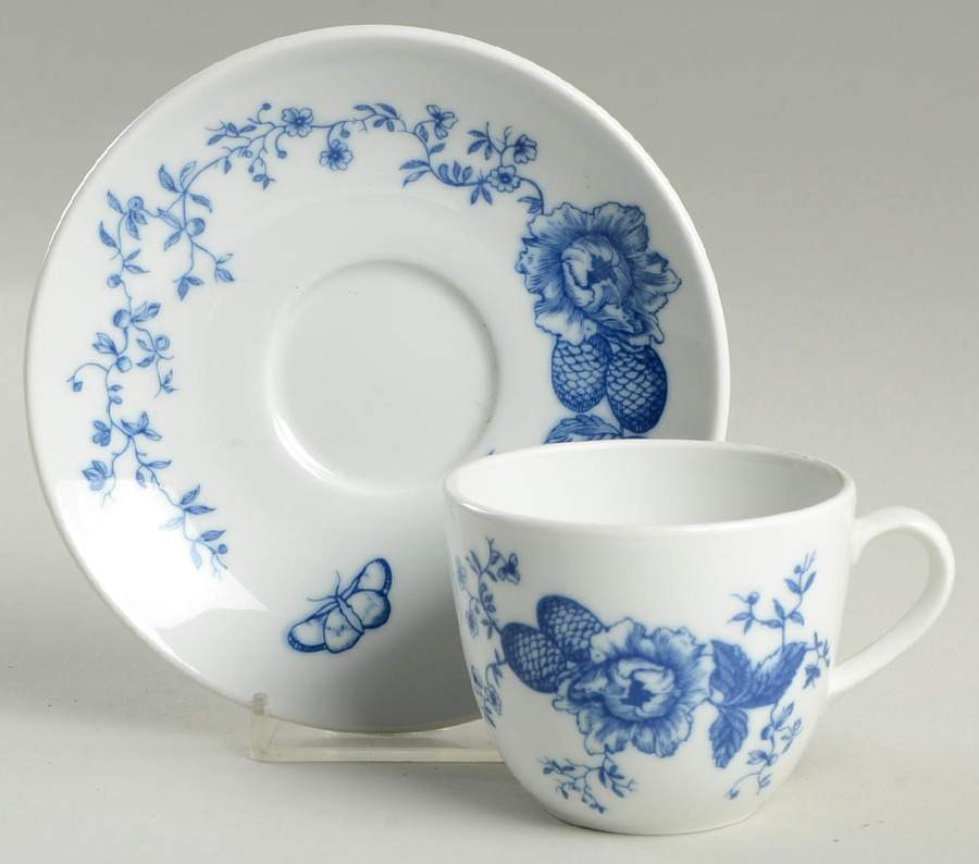 Rhapsody Flat Demitasse Cup & Saucer Set by Royal Worcester-1