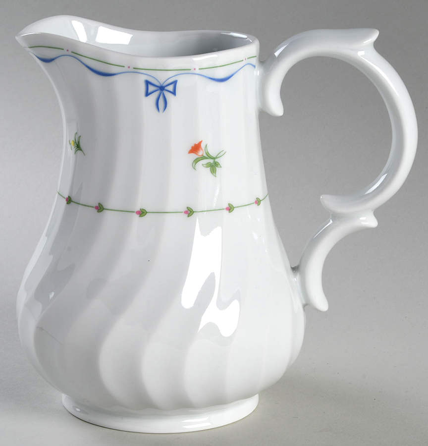 Ribbons & Bows Pitcher by Royal Worcester-1
