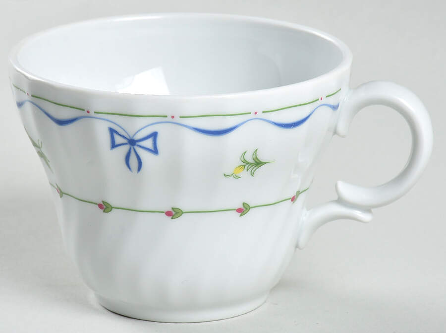 Ribbons & Bows Flat Cup by Royal Worcester-1
