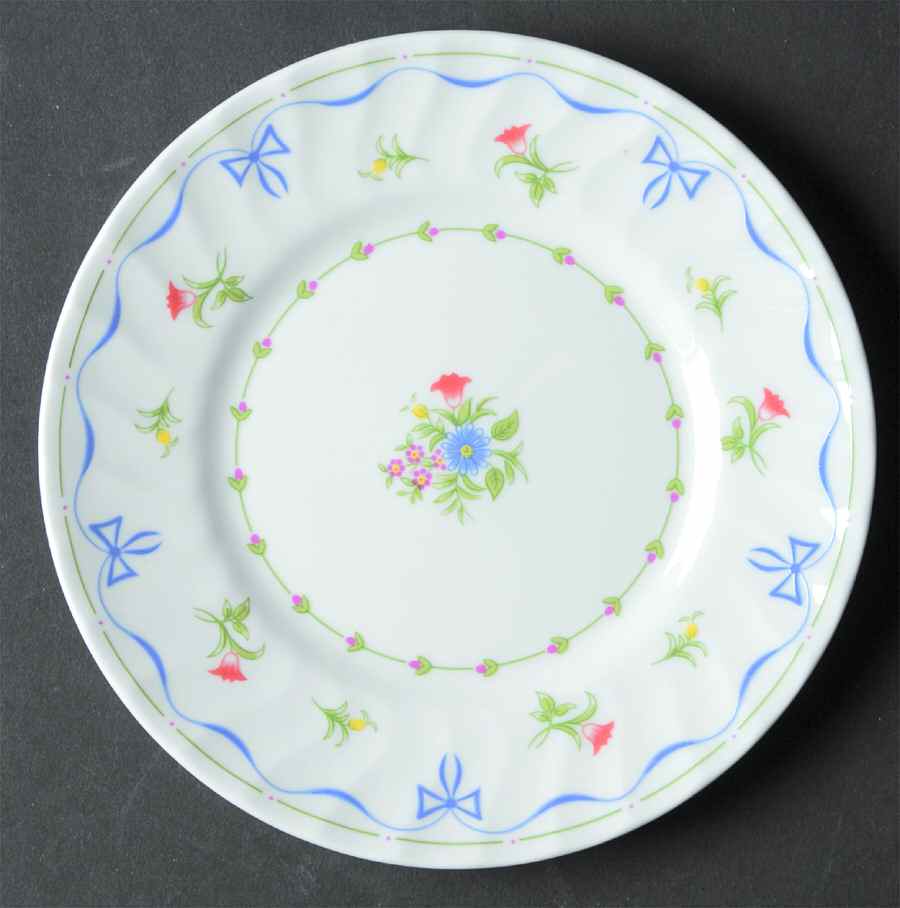 Ribbons & Bows Bread & Butter Plate by Royal Worcester-1