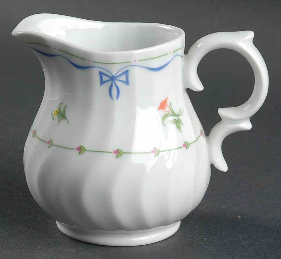 Ribbons & Bows Creamer by Royal Worcester-1