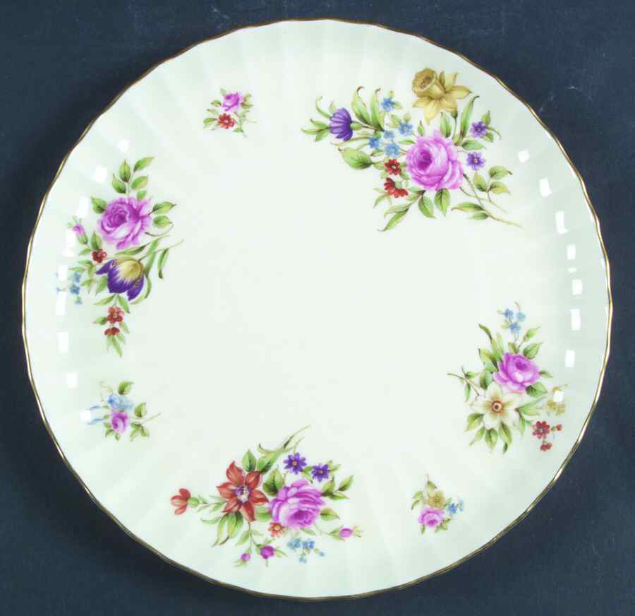 Roanoke Cream Cake Plate by Royal Worcester-1