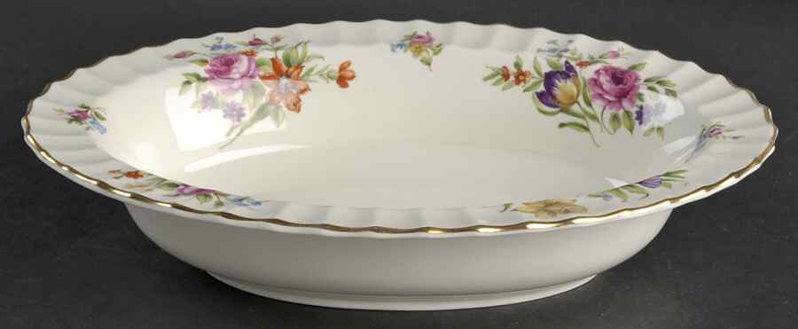 Roanoke Cream 10" Oval Vegetable Bowl by Royal Worcester-1