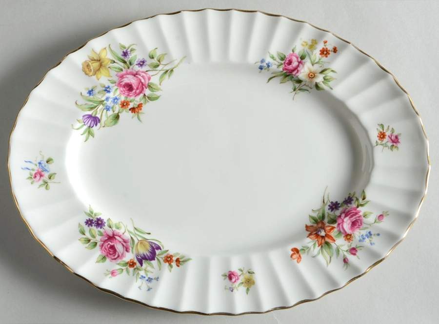 Roanoke Cream 11" Oval Serving Platter by Royal Worcester-1