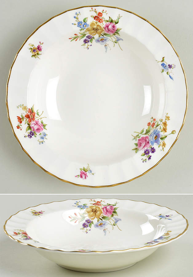 Roanoke White Rim Fruit/Dessert (Sauce) Bowl by Royal Worcester-1