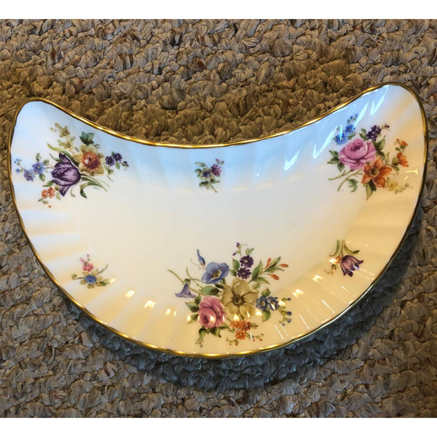Roanoke White Crescent Salad Plate by Royal Worcester-1