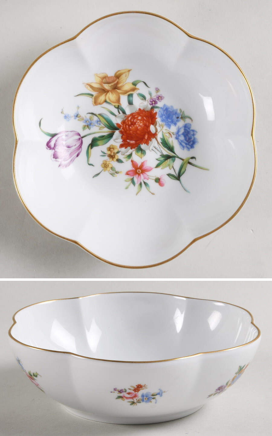 Roanoke White 6" Round Scalloped Dish by Royal Worcester-1