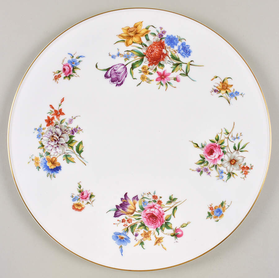 Roanoke White Cake Plate by Royal Worcester-1
