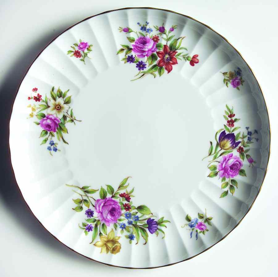 Roanoke White Cake Plate by Royal Worcester-1