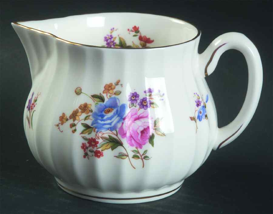 Roanoke White Creamer by Royal Worcester-1