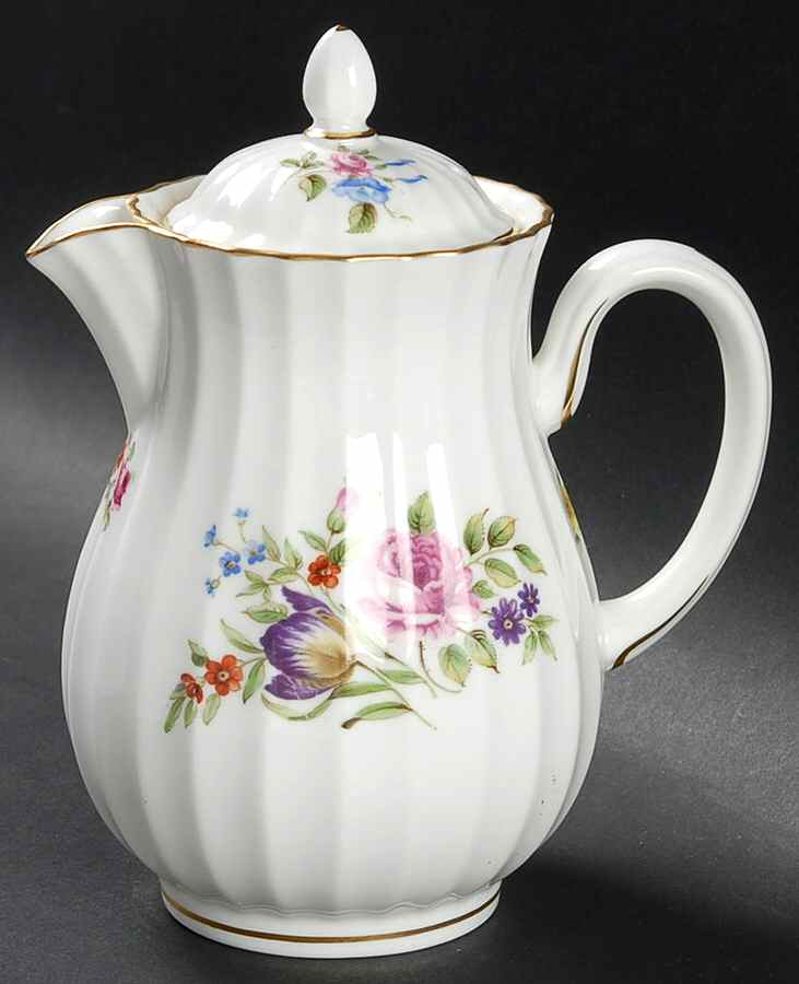 Roanoke White Hot Water Jug & Lid by Royal Worcester-1