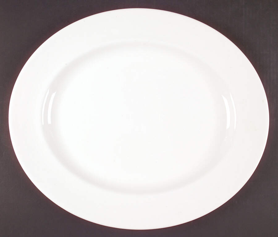Royal Blanc 17" Oval Serving Platter by Royal Worcester-1