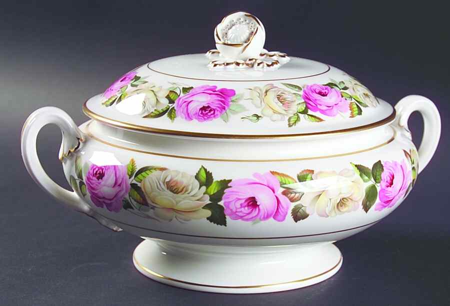 Royal Garden (Solid Inner Rings) Round Covered Vegetable by Royal Worcester-1