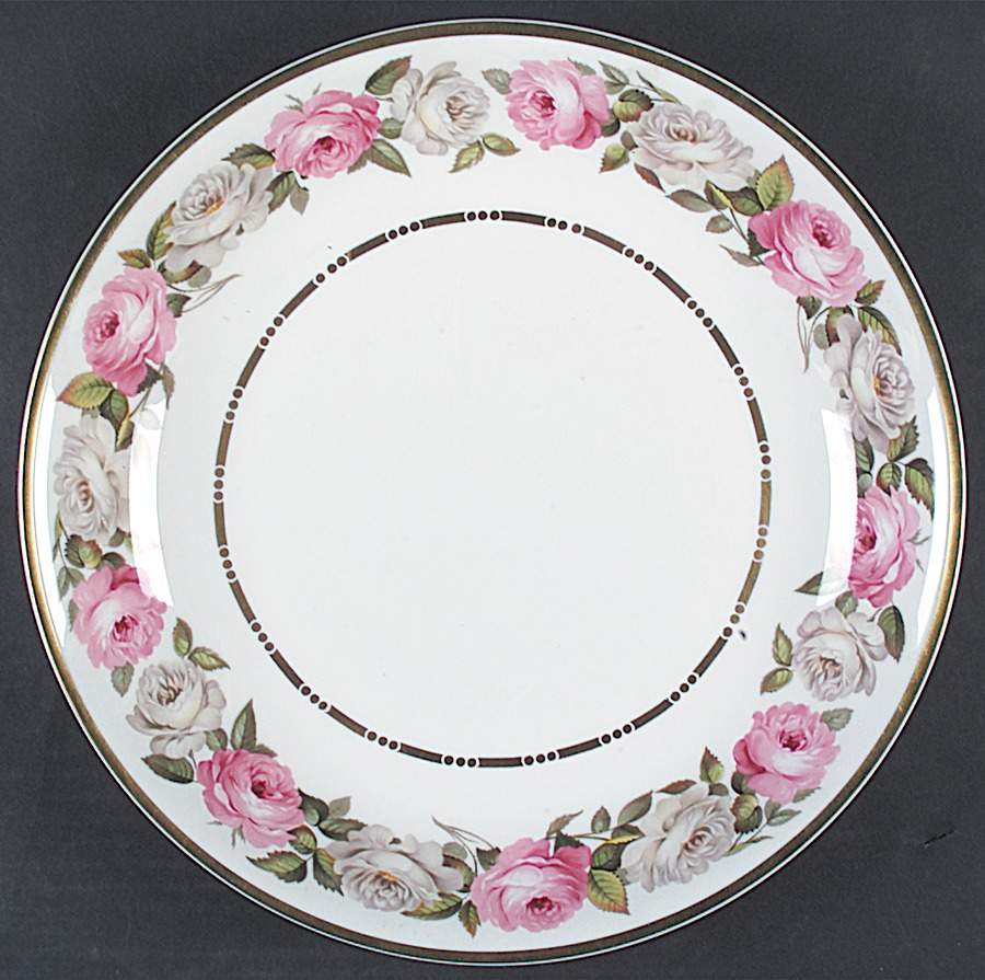 Royal Garden (Dotted Inner Ring) Round Shallow Bowl by Royal Worcester-1