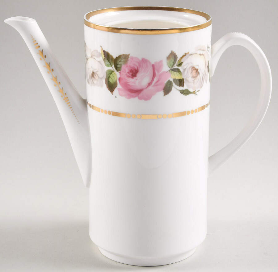 Royal Garden (Dotted Inner Ring) Coffee Pot No Lid by Royal Worcester-1