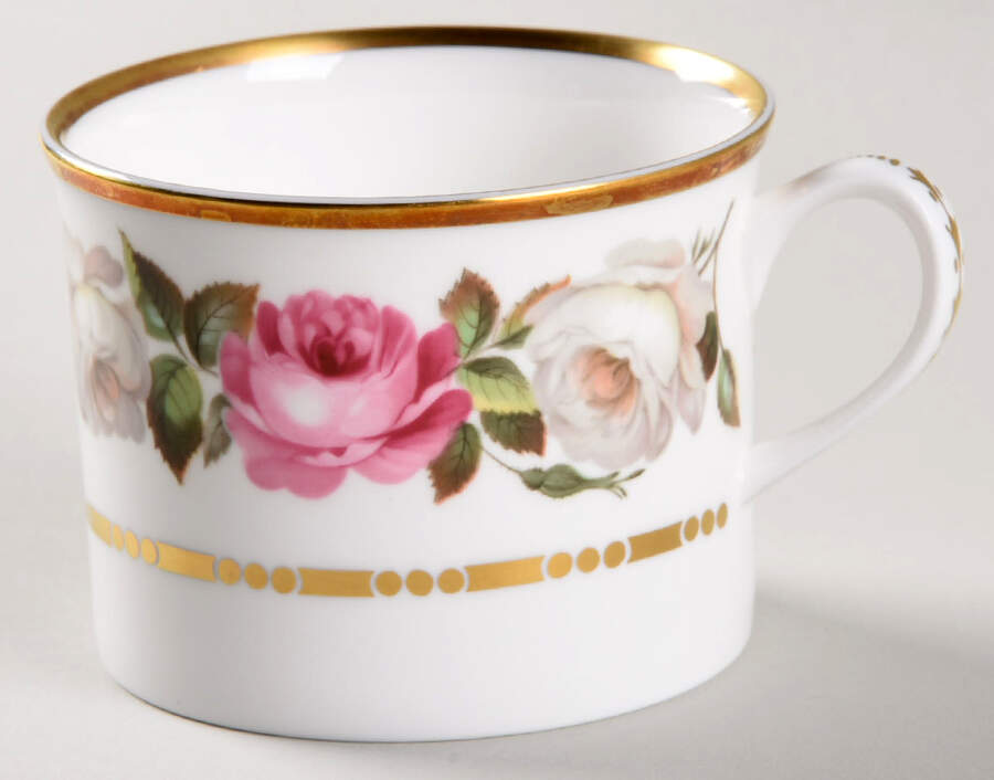 Royal Garden (Dotted Inner Ring) Flat Cup by Royal Worcester-1