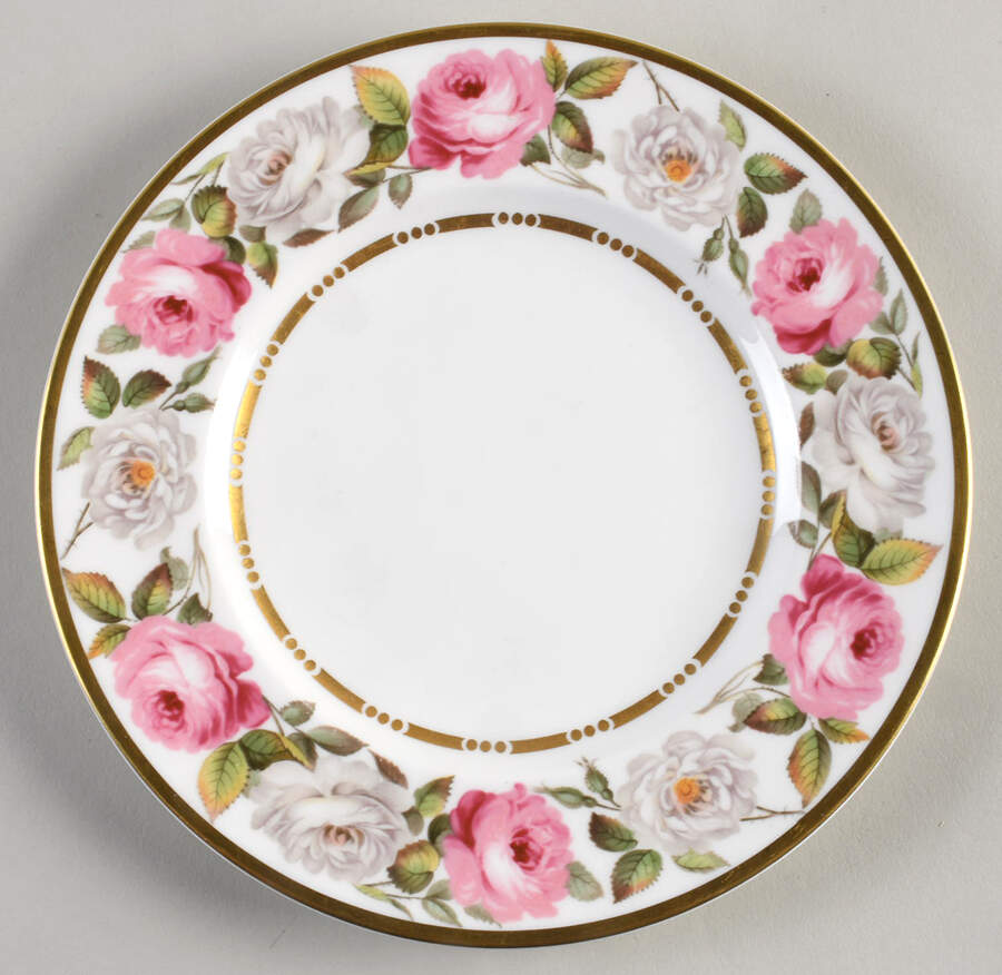 Royal Garden (Dotted Inner Ring) Dessert/Pie Plate by Royal Worcester-1