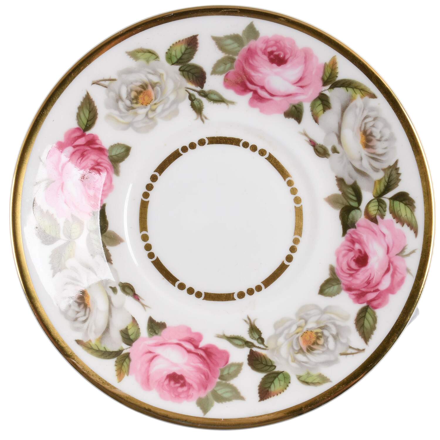 Royal Garden (Dotted Inner Ring) Saucer for Demitasse Cup by Royal Worcester-1