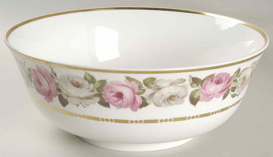Royal Garden (Dotted Inner Ring) 10" Large Salad Serving Bowl by Royal Worcester-1