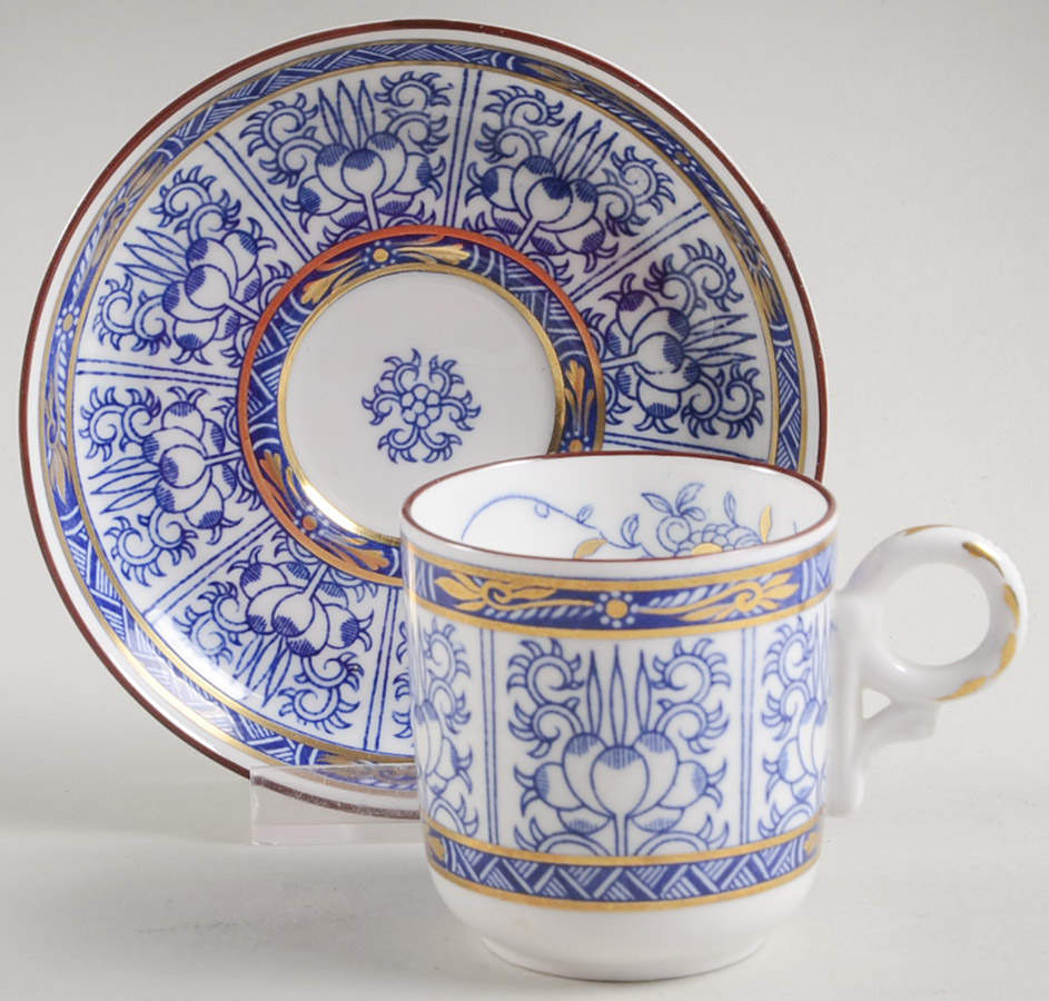 Royal Lily (Smooth) Flat Demitasse Cup & Saucer Set by Royal Worcester-1