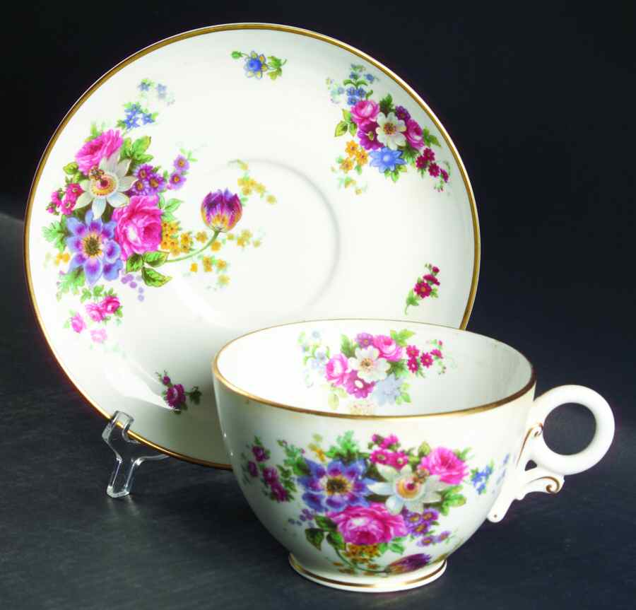 Roseland Oversized Cup & Saucer Set by Royal Worcester-1