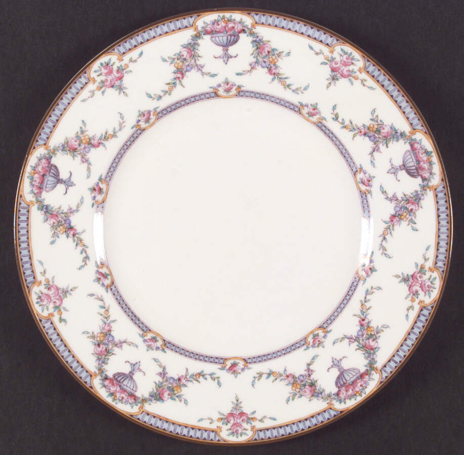 Rosemary Light Blue Black Dinner Plate by Royal Worcester-1