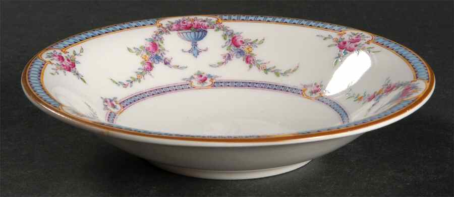 Rosemary Sky Blue White Fruit/Dessert (Sauce) Bowl by Royal Worcester-1