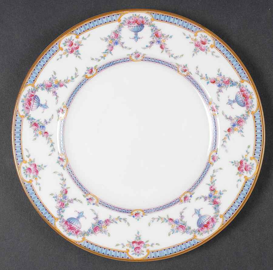 Rosemary Sky Blue White Dessert/Pie Plate by Royal Worcester-1