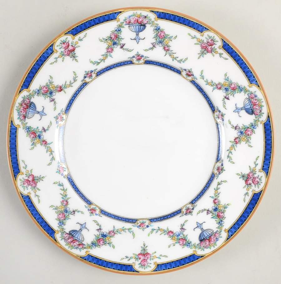 Rosemary Dark Blue White Salad Plate by Royal Worcester-1