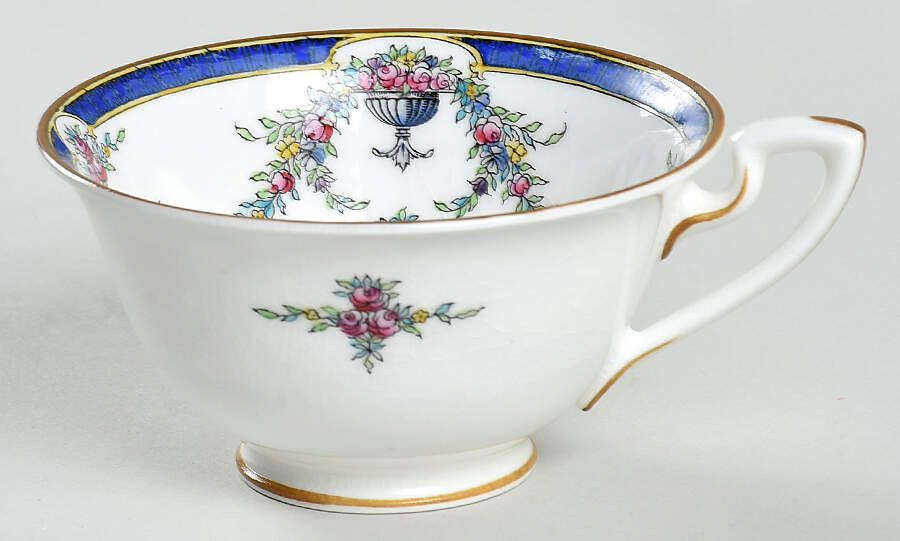 Rosemary Dark Blue White Footed Cup by Royal Worcester-1