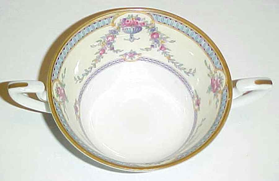 Rosemary Yellow Blue Cream Soup Bowl by Royal Worcester-1