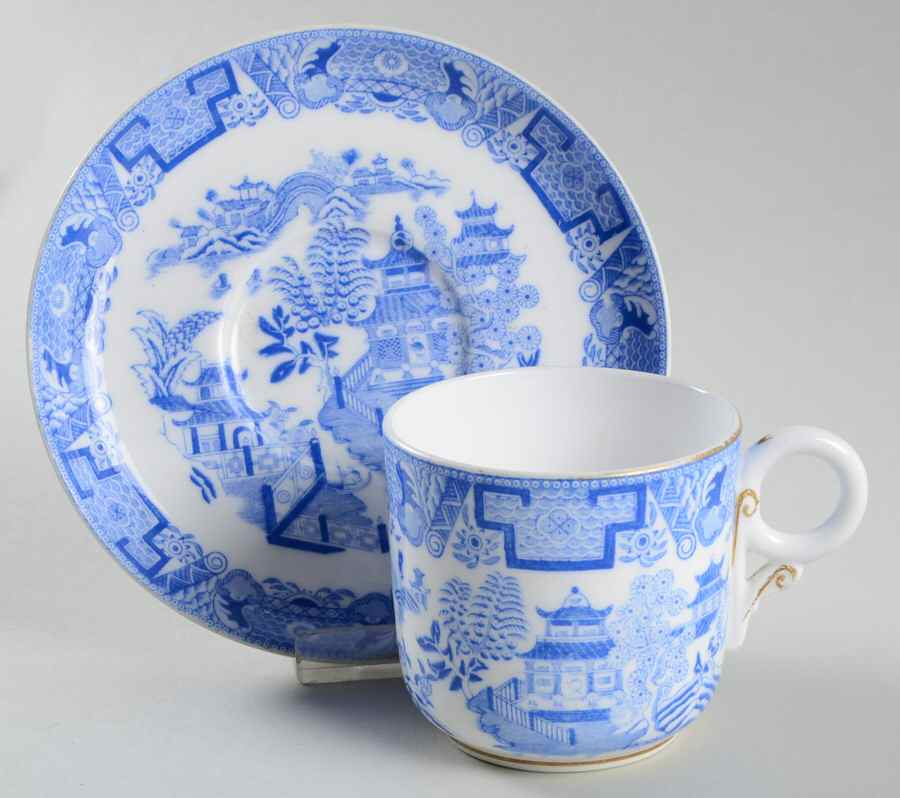 7389 Flat Cup & Saucer Set by Royal Worcester-1