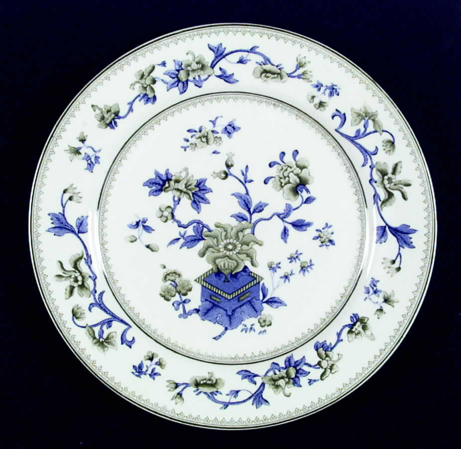 W8464-Green & Blue Dinner Plate by Royal Worcester-1