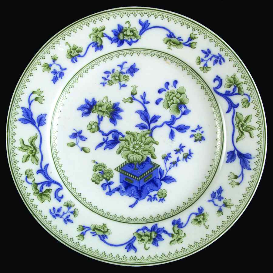 W8464-Green & Blue Salad Plate by Royal Worcester-1
