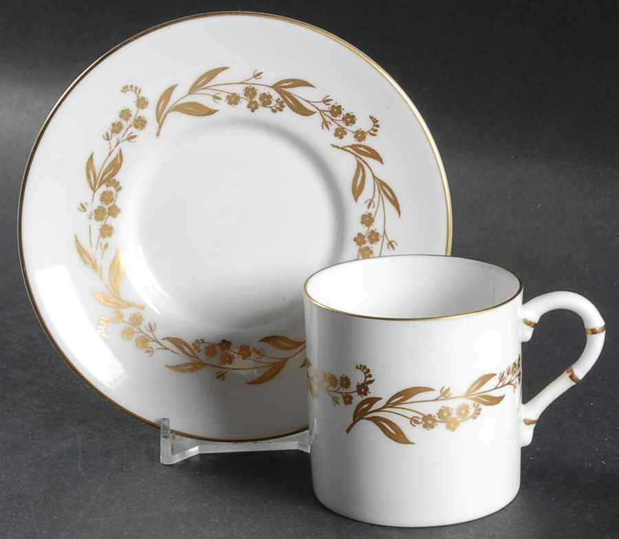 Saguenay Flat Demitasse Cup & Saucer Set by Royal Worcester-1