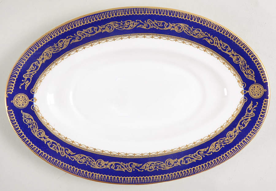 Sandringham Cobalt Blue Underplate for Gravy Boat by Royal Worcester-1