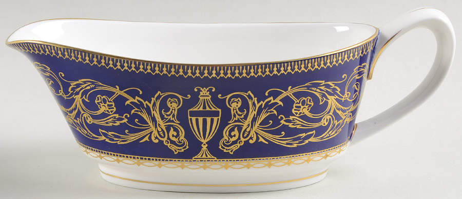 Sandringham Cobalt Blue Gravy Boat by Royal Worcester-1