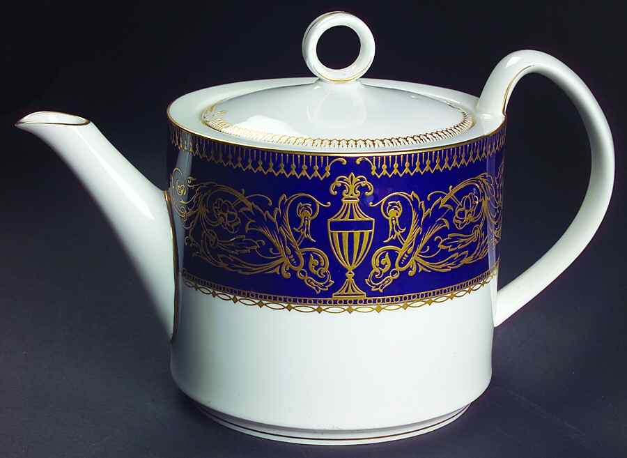 Sandringham Cobalt Blue Teapot & Lid by Royal Worcester-1